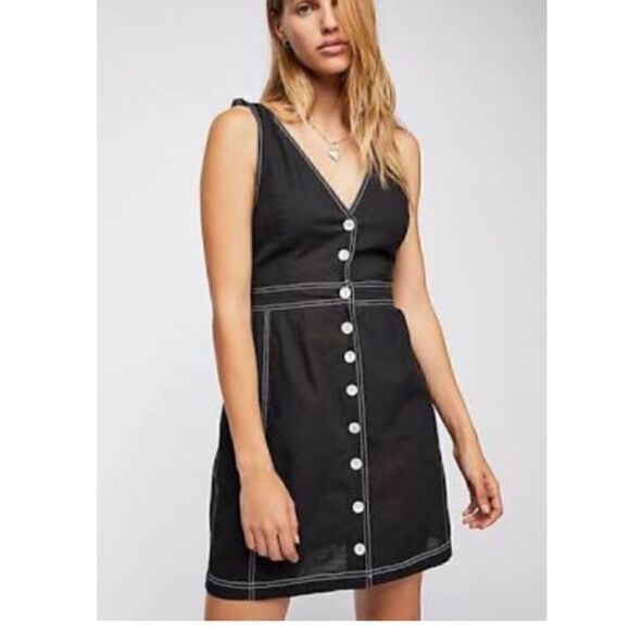 NWT MSRP $98 Free People London Town Tie-Strap Dress Women's Size 8 - Picture 4 of 12